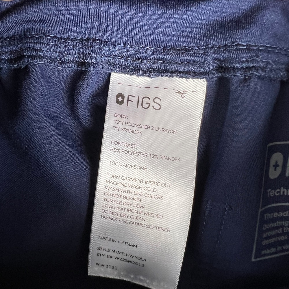 Figs Yola High Rise Slim Scrub Pants Womans XXS Stretch Comfort Pockets Medical - Picture 5 of 10